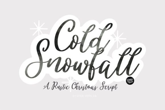 Cold Snowfall: A Vintage Script for Cozy Designs