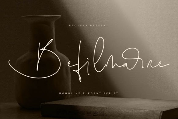 Discover Befilmarne: A Monoline Elegant Script for Luxury Design
