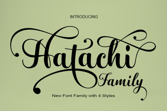 Hatachi Family: A Script with Elegant, Dancing Character