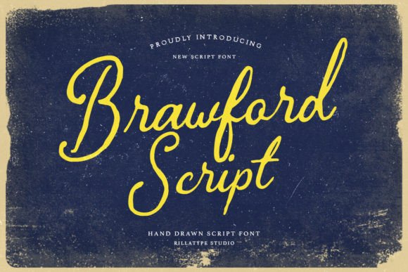 Introducing Brawford: A Handcrafted Script Font with Vintage Charm