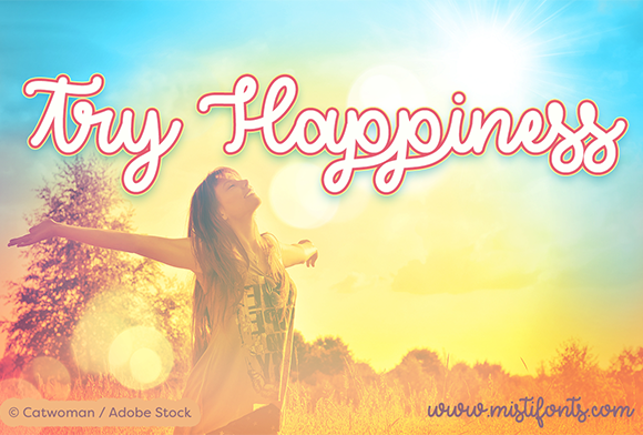 Try Happiness: A Monoline Script for Modern Creatives